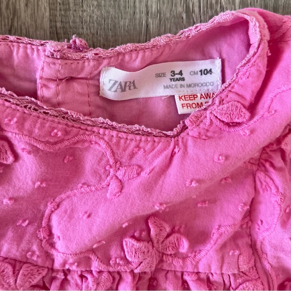 Zara girls EMBROIDERED BUTTERFLY DRESS - Picture 4 of 5